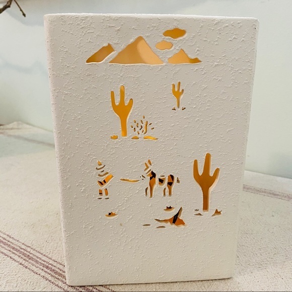 Southwestern Aztec Decor Light Wolf Cactus Donkey - Picture 2 of 15